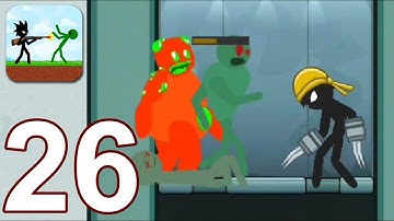 Stickman Zombie Shooter - Gameplay Walkthrough Part 26 - Chapter 8 : Hospital  (iOS,Android)