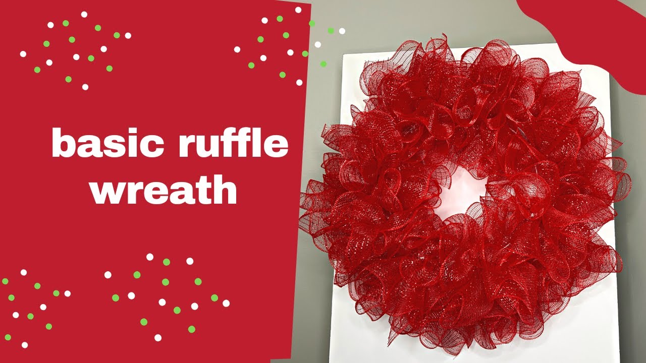 How to Make a Basic Ruffle Wreath Using Metallic Deco Mesh 