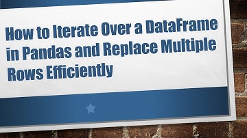 How to Iterate Over a DataFrame in Pandas and Replace Multiple Rows Efficiently
