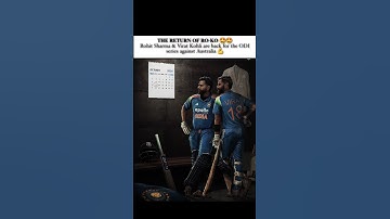 𝐓𝐇𝐄 𝐑𝐄𝐓𝐔𝐑𝐍 𝐎𝐅 𝐑𝐎-𝐊𝐎 🤩🤩Rohit Sharma & Virat Kohli are back for the ODI series against Australia 💪