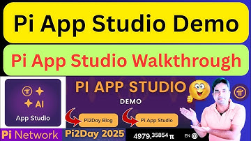 Pi App Studio Demo|| Pi App Studio Walkthrough|| Pi Pi2Day Blog