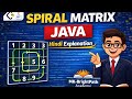 spiral matrix leetcode solution in java | hindi explanation | matrix interview question