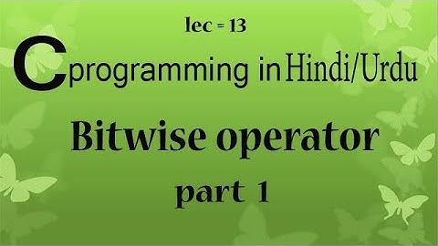 c programming bitwise operator part 1