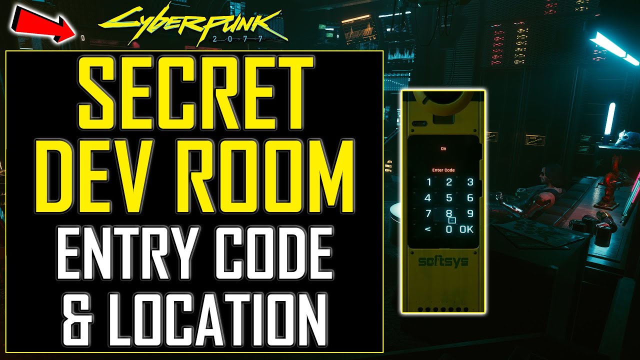 Cyberpunk 2077 Smasher Room Code SECRET Dev Room in Cyberpunk 2077 - Kabuki Market Secret Door Code