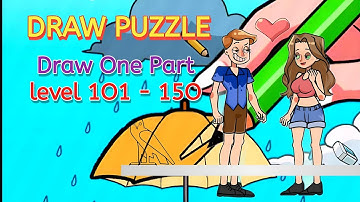 Draw one part - Puzzle game (level 101-150) ❤️‍🩹"