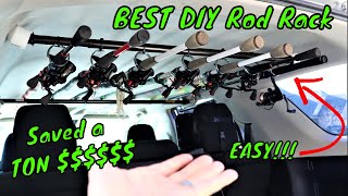The BEST DIY Vehicle Rod Rack EVER | SAVED me $$$ | B Fishing |