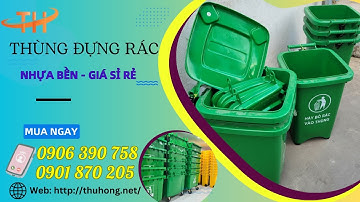 Thùng rác nhựa có bánh xe 100% mới giá rẻ