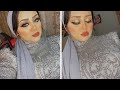 ميكب فستان سلفر جراي رمادي🖤🤍ميكب خطف العين والقلب❤️ بابسط طريقه واقل الامكانيات💃