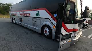 New York：Trailways Night Bus Toronto Union to New York Port Authority via Peace Bridge in Buffalo