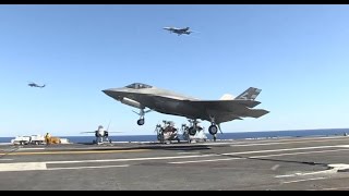 F-35C Lightning II Completes First Arrested Landing Aboard Aircraft Carrier!