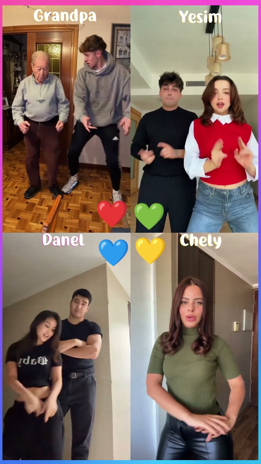 Maluma - Grandpa x Yesim x Danel x Chely #shorts #dance #tiktok