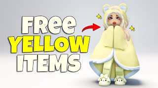 GET EVERY YELLOW FREE ROBLOX ITEMS & HAIRS 😱💛 2024 screenshot 3