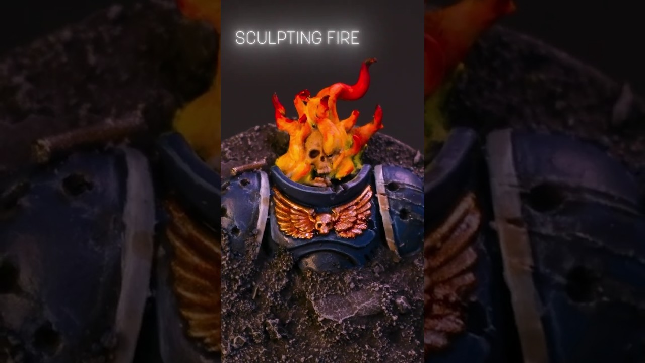 Sculpting fire with greenstuff 