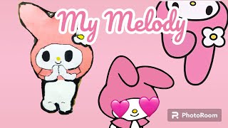 ¡ Como hacer a My Melody solo con carton ! ? #hellokitty #mymelody | Wia