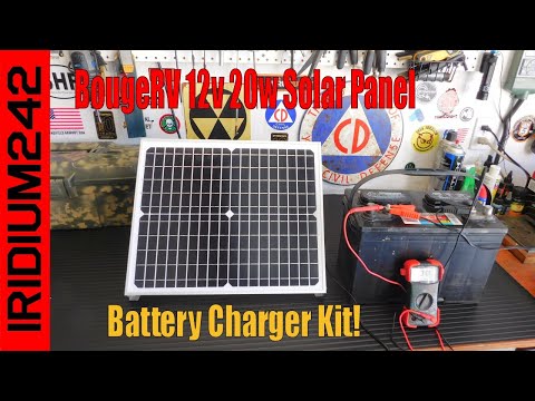 super simple bougerv 12v 20w solar panel battery charger kit