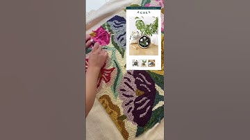 Making a #punchneedle mini rug