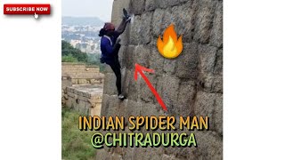 Indian spiderman @chitradurga | Monkey king (Jyothi Raj) latest rock climbing video
