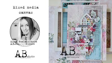 Mixed media canvas. Step-by-step tutorial.