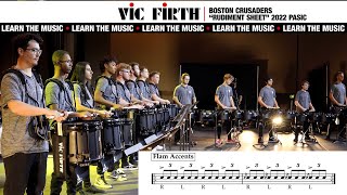 Learn the Music: Boston Crusaders 2022 RUDIMENT SHEET