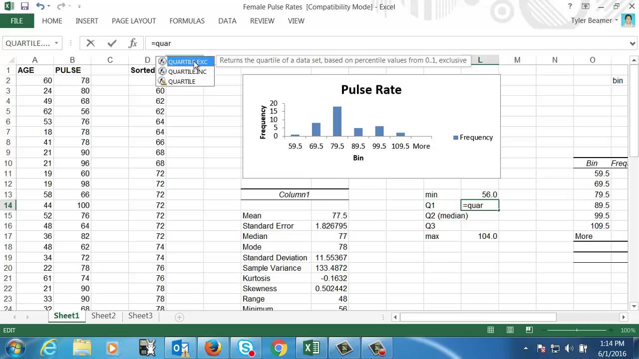 5 Number Summary On Excel 5 Number Summary On Excel