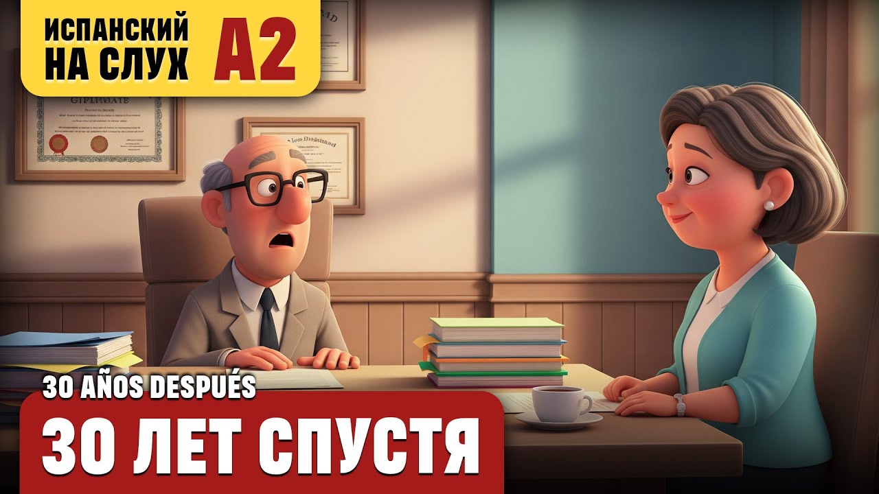 30 лет спустя. Веселый рассказ (уровень А2). Испанский на слух.