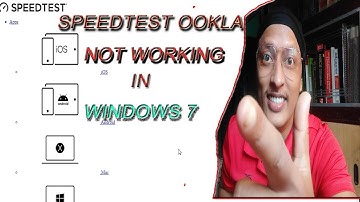SPEED TEST OOKLA NOT WORKING ON WINDOWS 7 // HOW TO SOLVE//