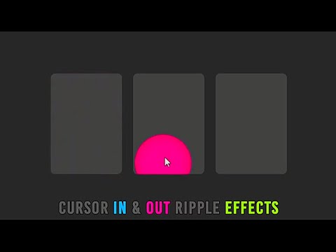 How to create cursor In & Out Ripple Effect using CSS & JAVASCRIPT