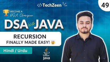 DSA Tutorial #49: Recursion Finally Made EASY! 🤯 Base Case, Call Stack, Loop vs Recursion (2026)