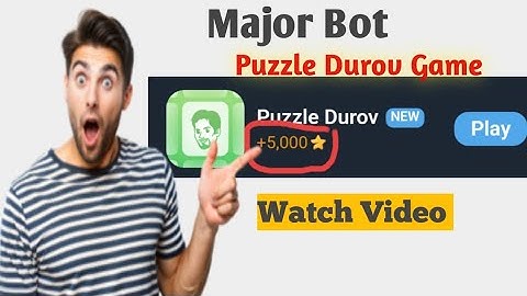 How To Play Puzzle Durov Game Major Bot Mining| @AizazEngineer @updateyogi
