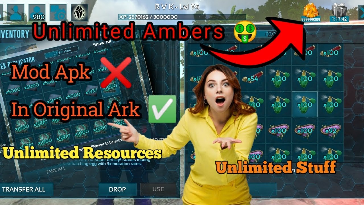 How To Hack Ambers In Ark Mobile (Single Player) In Google Play Games