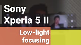 Sony Xperia 5 II (right) low-light focusing test, compared against Xperia 1 II