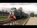 Тепловозы ТЭМ2 с вагонами электропоезда ЭР1 / TEM2 locos with ER1 EMU cars