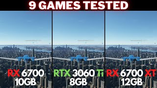 RX 6700 10gb vs. RTX 3060 Ti vs. RX 6700 XT | 9 Games Tested @ 1440p