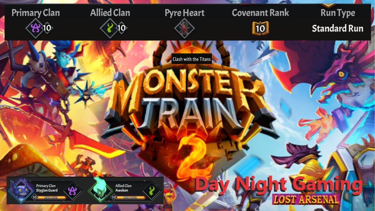 Monster Train 2 - Covenant Rank 10 - Stygian Guard with Awoken - Titan Run
