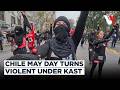 Chile's Right Wing President Antonio Kast Faces May Day Clashes As Police Use Water Cannons | VERTEX