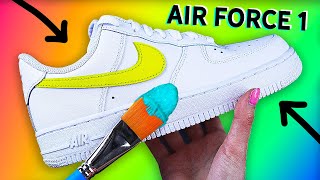 Custom Painting Nike Air Force 1s (satisfying art)