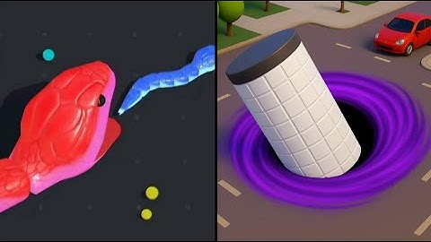 Snake Clash Vs Black Hole Hole.io Max All Levels Gameplay Android,iOS NEW UPDATE