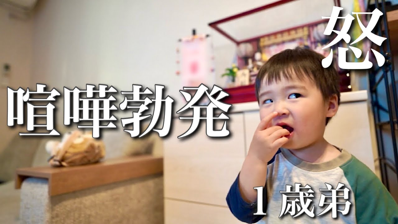 雛祭り準備で揉める姉弟！拗ねる弟とあしらう４歳姉。