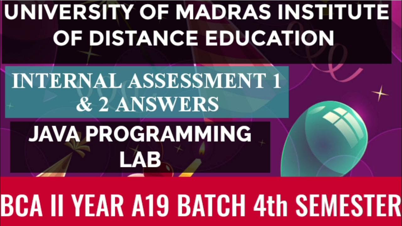 madras university assignment answers