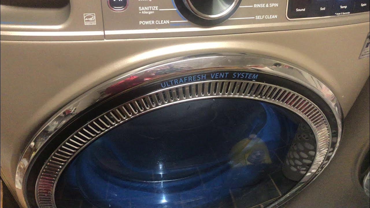 How loud is a GE UltraFresh washing machine on the spin cycle YouTube