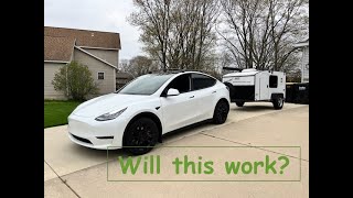 Towing with a Tesla Model Y - Testing the range and power while pulling a Hiker Trailer