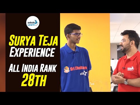 Surya Teja Experience - All India Rank 28th || JEE  Main 2023 || #JEE2023 || Infinity Learn
