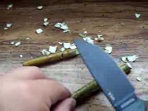 Bushcraft Project : Carving A Willow Whistle - YouTube