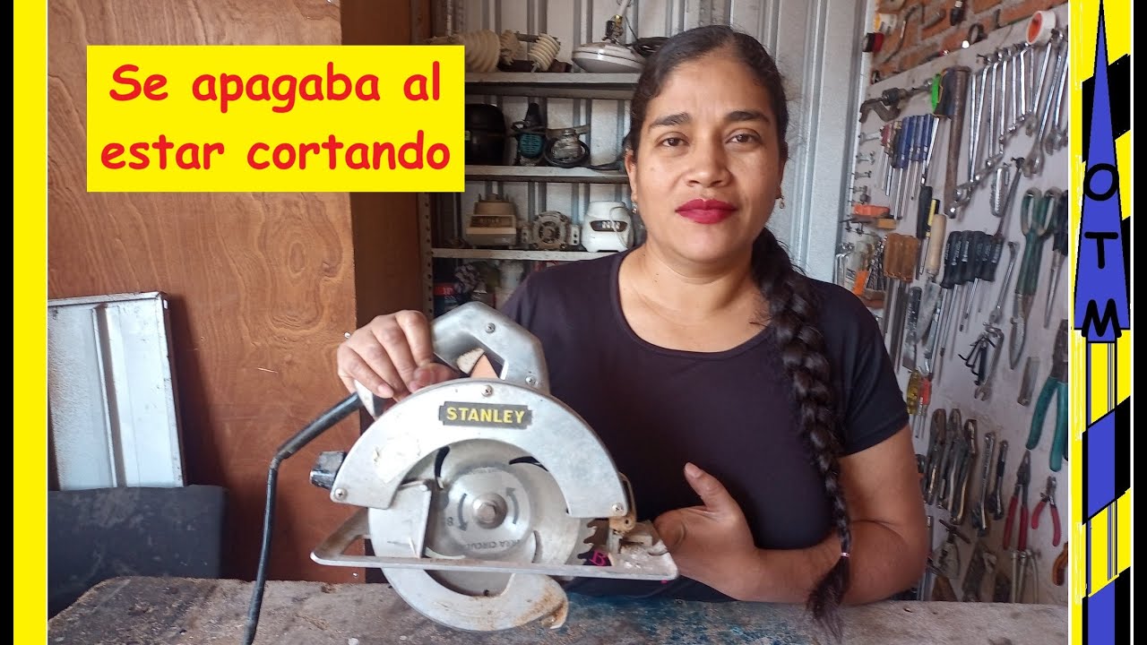 Reparando una sierra circular Stanley que funcionaba de forma intermitente