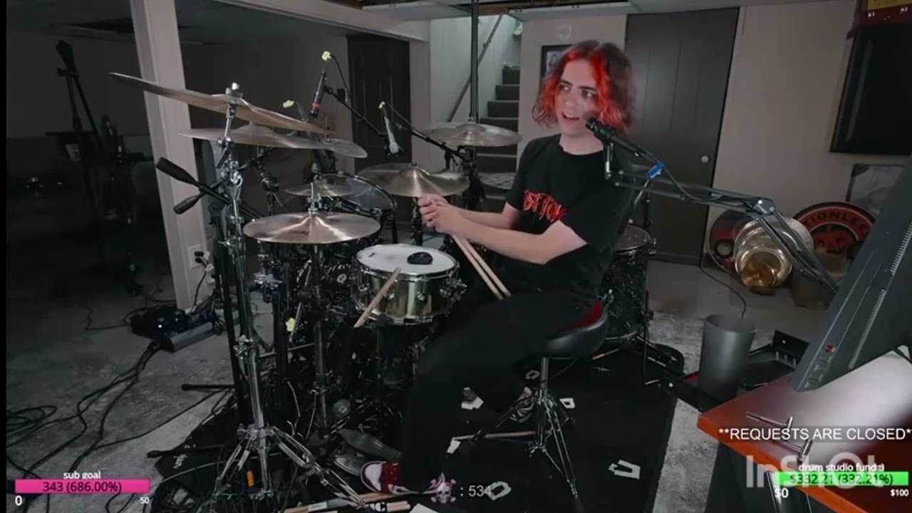 Vinny listening/drum cover of Fall Out Boy + talking about accents