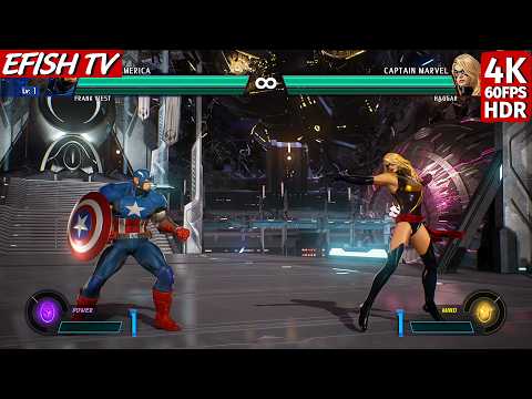 Captain America & Frank West vs Captain Marvel & Haggar - Marvel vs Capcom: Infinite