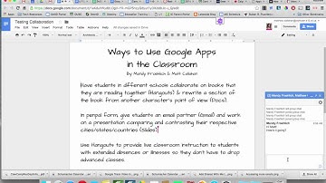 Collaboration Features in Google Docs