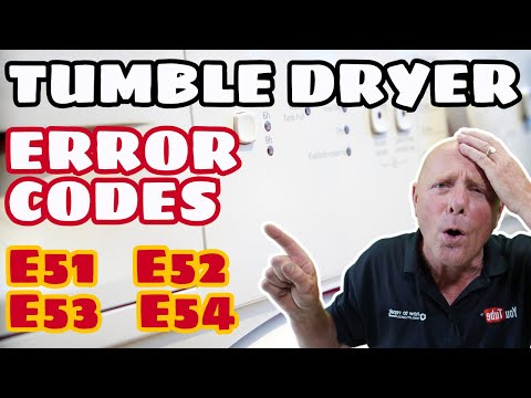 Tumble Dryer Error Code E51, E52, E53 & E54 Electrolux, AEG, Zanussi