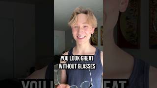 You look great without glasses! 😎 #funny #cute #couple