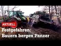 Bundeswehr-Nachwuchs war mit Panzer im Matsch eingesunken: Landwirte helfen | hessenschau image
